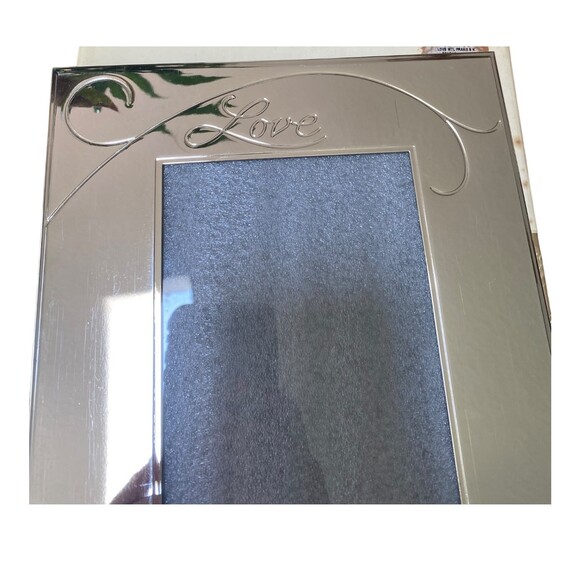 LENOX Memory Lane Love 5"x 7" Photo frame Silver-tone New Old Stock - Picture 6 of 9